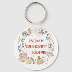I min Crochet Era-skjorta, Crafter Mamma Gift, Cro Nyckelring