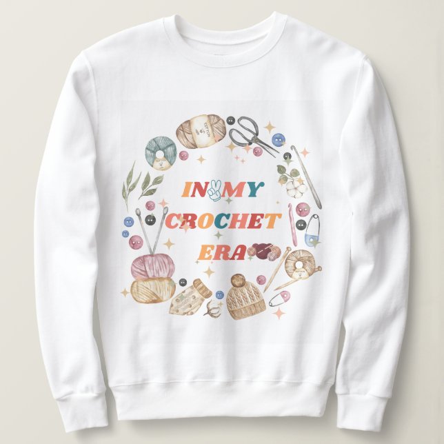 I min Crochet Era-skjorta, Crafter Mamma Gift, Cro T Shirt (Design framsida)