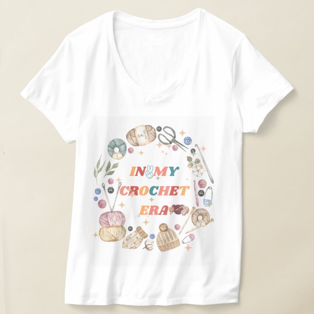 I min Crochet Era-skjorta, Crafter Mamma Gift, Cro T Shirt (Laydown)