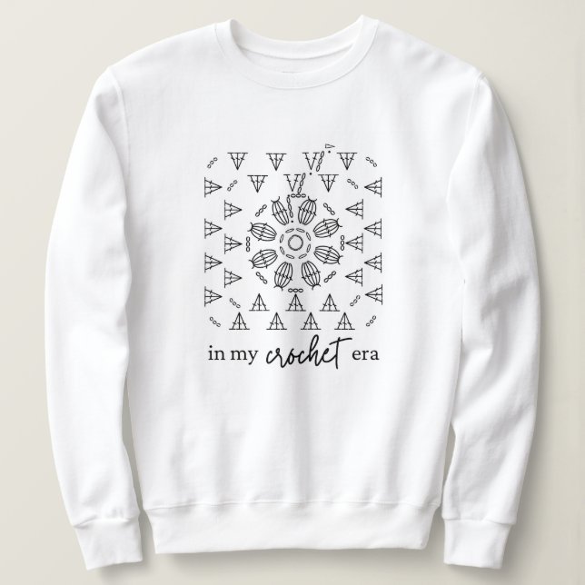 I min Crochet Era (vit) T Shirt (Design framsida)