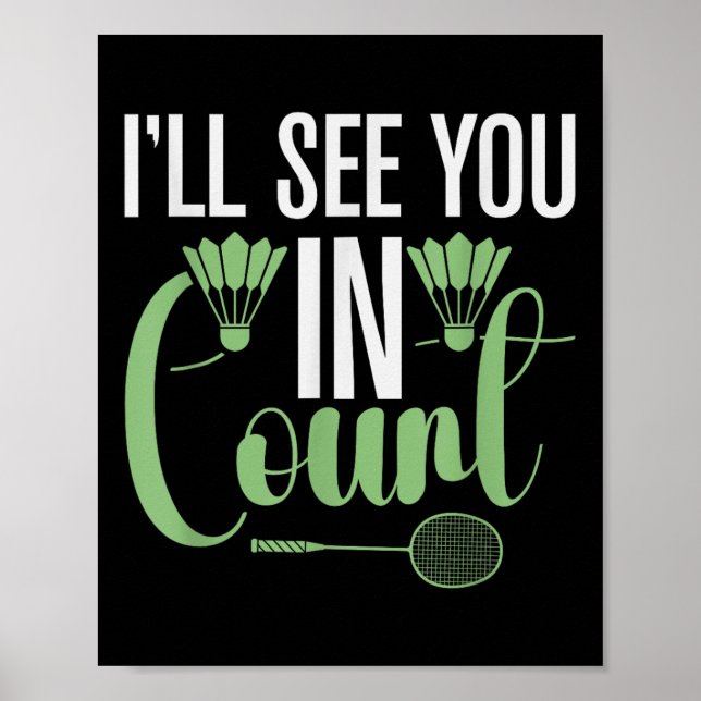 I min Dna Badminton Shuttle Racket Badminton P Poster (Framsidan)