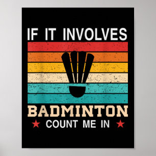 I min Dna Badminton Shuttle Racket Badminton P Poster