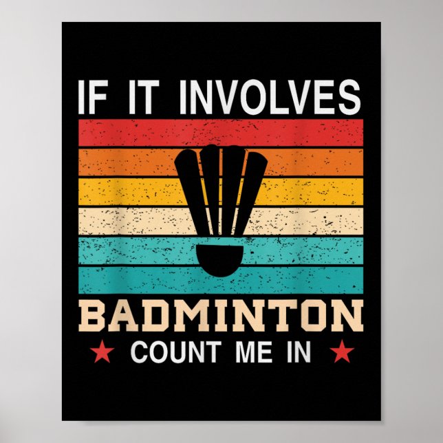 I min Dna Badminton Shuttle Racket Badminton P Poster (Framsidan)