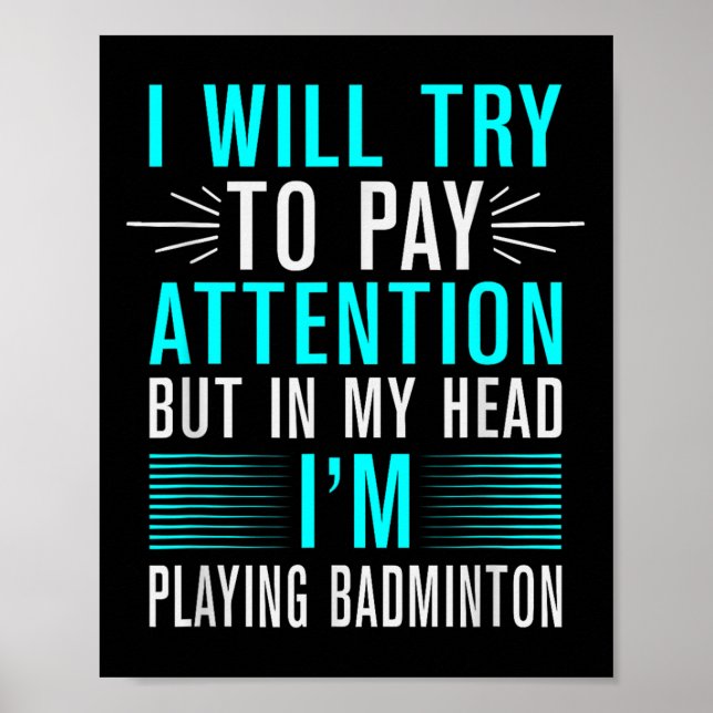 I min Dna Badminton Shuttle Racket Badminton P Poster (Framsidan)