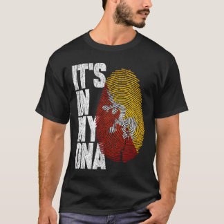 I min DNA Bhutanese Proud Bhutan Flagga T Shirt