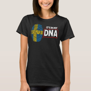 I min DNA-Flagga svensk patriotisk svensk T Shirt