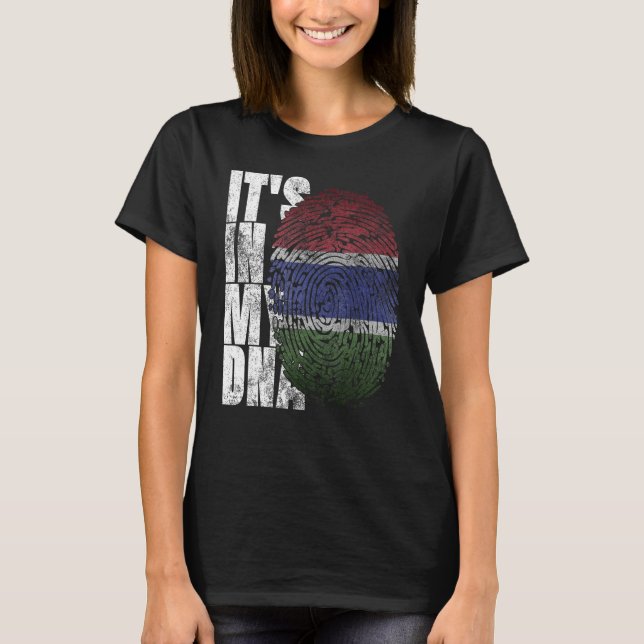 I min DNA Gambia Graphic för manar Women Gambia T Shirt (Framsida)