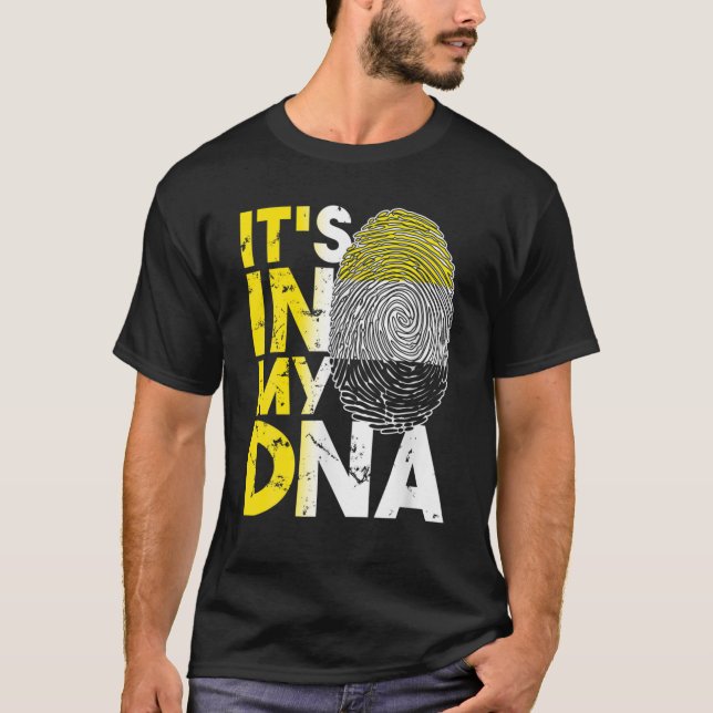 I min DNA Garifuna Flagga Afro Karibien T Shirt (Framsida)