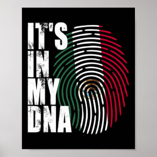 I min Dna Mexiko Mexikanska Flagga Poster