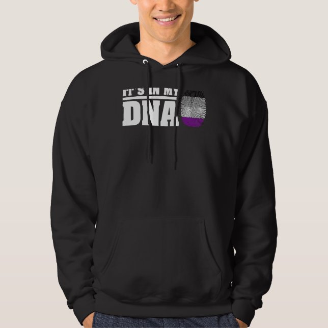 I min DNA-proud Asexuality Flagga Ace Pride LGbt Hoodie (Framsida)