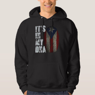 I min Dna Puerto Rico Flagga Puerto Rican Man W Hoodie