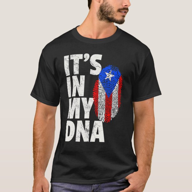 I min Dna Puerto Rico Rican Flagga Women K T Shirt (Framsida)