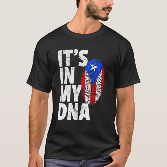 I min Dna Puerto Rico Rican Flagga Women K T Shirt (Framsida)