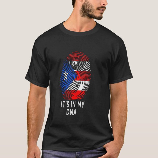 I min Dna Puerto Rico Rican Flagga Women Ki T Shirt (Framsida)