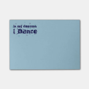 I min drömmar dansar jag post-it block