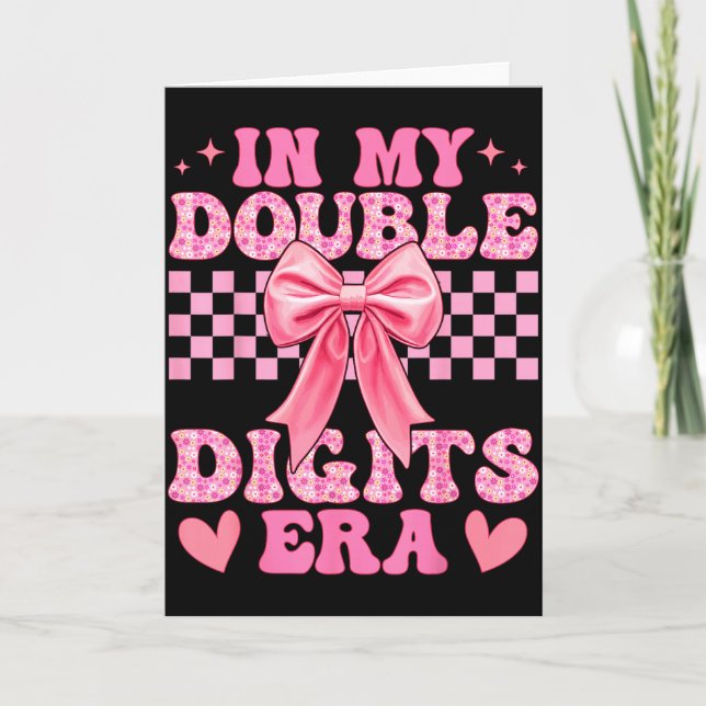 I Min Dubbelsiffriga Era 10-årsdag Coquette Bow Kort (Framsida)
