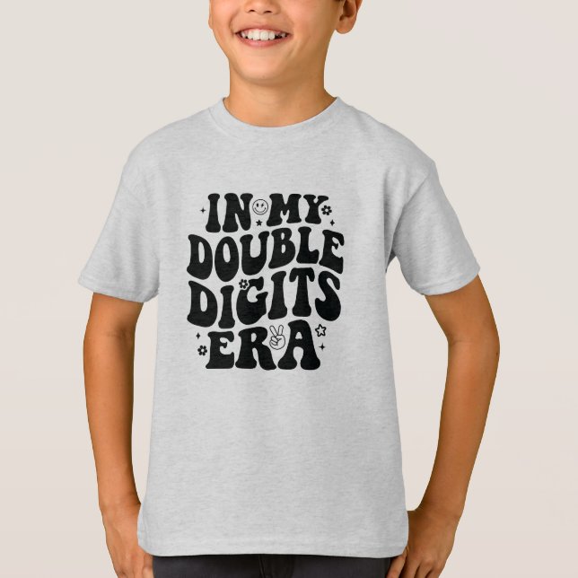 I min Dubbla Digits Era Retro 10:e födelsedagspojk T Shirt (Framsida)