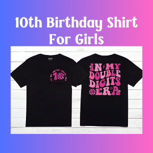 I min Dubbla Digits Era Retro 10th Birthday Girl T Shirt