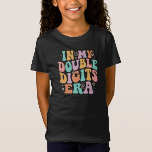 I min Dubbla ger era Retro 10 år gammal flicka T Shirt