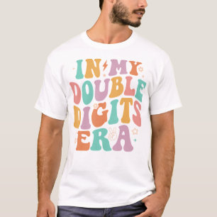 I min Dubbla ger Era Retro Groovy 10th Birthday T Shirt