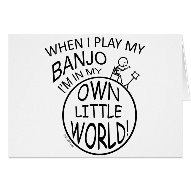 I min egen lilla World Banjo Hälsningskort (Framsidan Horizontal)