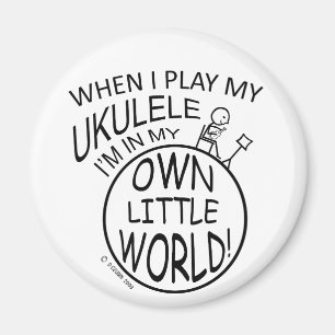 I min egna lite världsUkulele Magnet