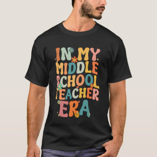 I Min Epok Som Mellanstadielärare Retro Groovy Bak T Shirt