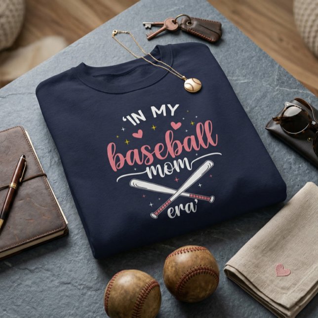 I Min Era Som Basebollmamma Rolig Basebollmamma T Shirt (In My Baseball Mom Era Sweatshirt)