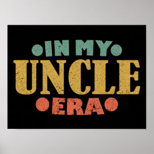 I min farbror Era Retro Vintage Fars dag-familj Poster