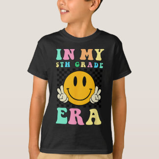 I min femte Klass Era Back to school första dag T Shirt