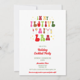 I min Festive AF Era Helgdag Cocktail Party Inbjudningar