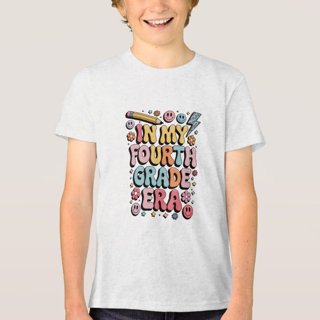 I Min Fjärde Klass Era 4:e Klass Tillbaka Till Sko T Shirt (Framsida)