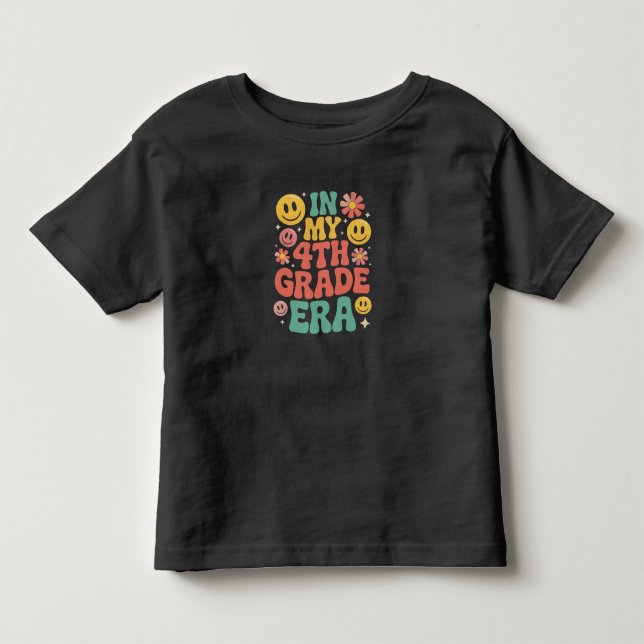 I Min Fjärde Klass Era Retro Fjärde Klass Tillbaka T Shirt (Framsida)