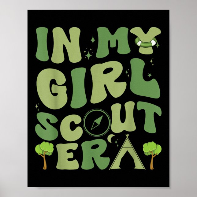 I Min Flickas Patrick's Day Scout Era, Scout Campi Poster (Framsidan)