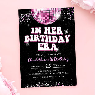 I min födelsedagsdag, Rosa Lila Birthday Inbjudningar