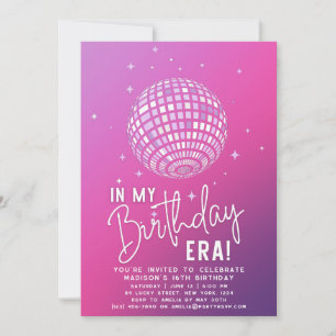 I min födelsedagseftermiddag, Era Party, Eras Part Inbjudningar