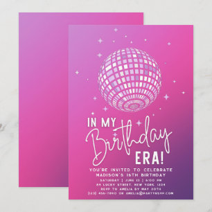 I min födelsedagseftermiddag, Era Party, Eras Part Inbjudningar