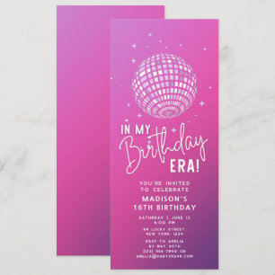 I min födelsedagseftermiddag, Era Party, Eras Part Inbjudningar