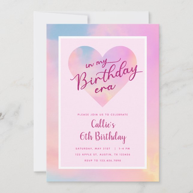 I min födelsedagsEra Inbjudningar (Framsida)