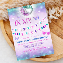 I min födelsedagsinbjudan - Tonåring födelsedagsfl