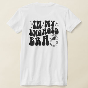 I Min Förlovade Era Retro Groovy Brud (På Baksidan T Shirt