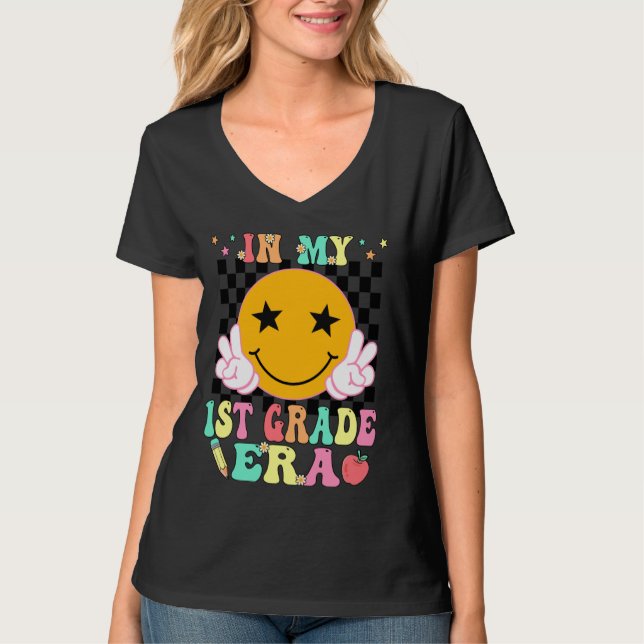 I min första Klass Era-lärare Back to school Stude T Shirt (Framsida)