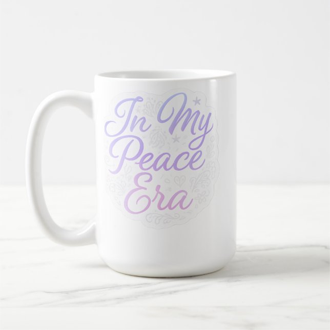 I min fredstid - Aesthetic Motivational Quote Kaffemugg (Vänster)