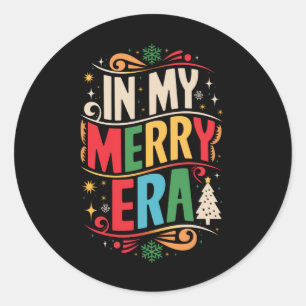 I Min Glada Tid Jul Xmas Högtid FamiljI Min Runt Klistermärke