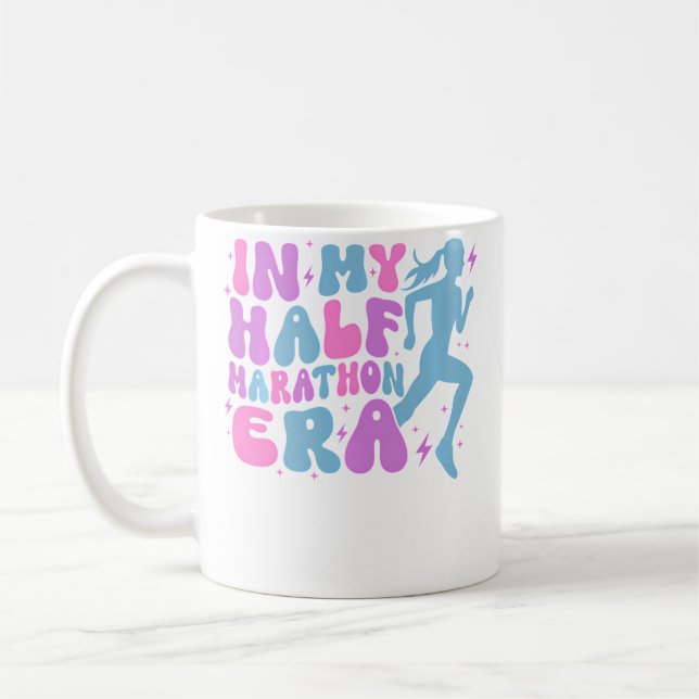 I Min Halvmaraton Era Funkig Rolig Löpning Kaffemugg (Vänster)