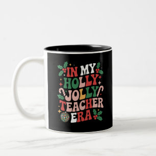 I Min Holly Xmas Glada Lärare Era Lärare Vibes Två-Tonad Mugg