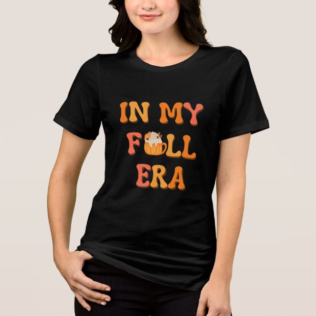 i min höst era, retro orange trendig mysig t shirt (Framsida)