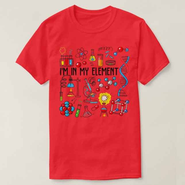 I min Inslag-kemi Science Funny Chemist Nerd T Shirt (Design framsida)