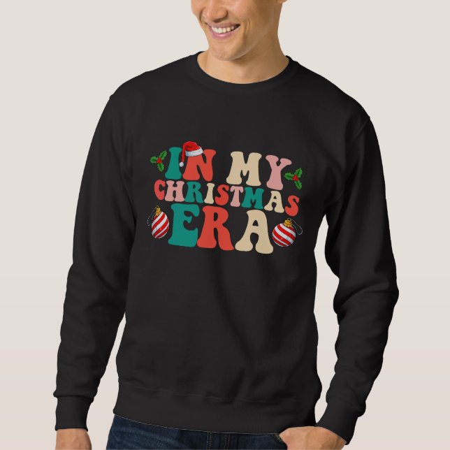 I Min Jul Era Groovy Höckelsäsong Lång Ärmad Tröja (Framsida)