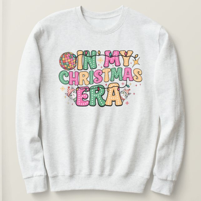 I Min Jul Era Katter Rosa Grön T Shirt (Design framsida)